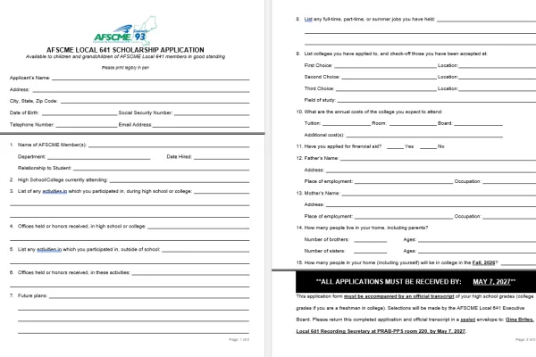 Scholarship Application 26-27